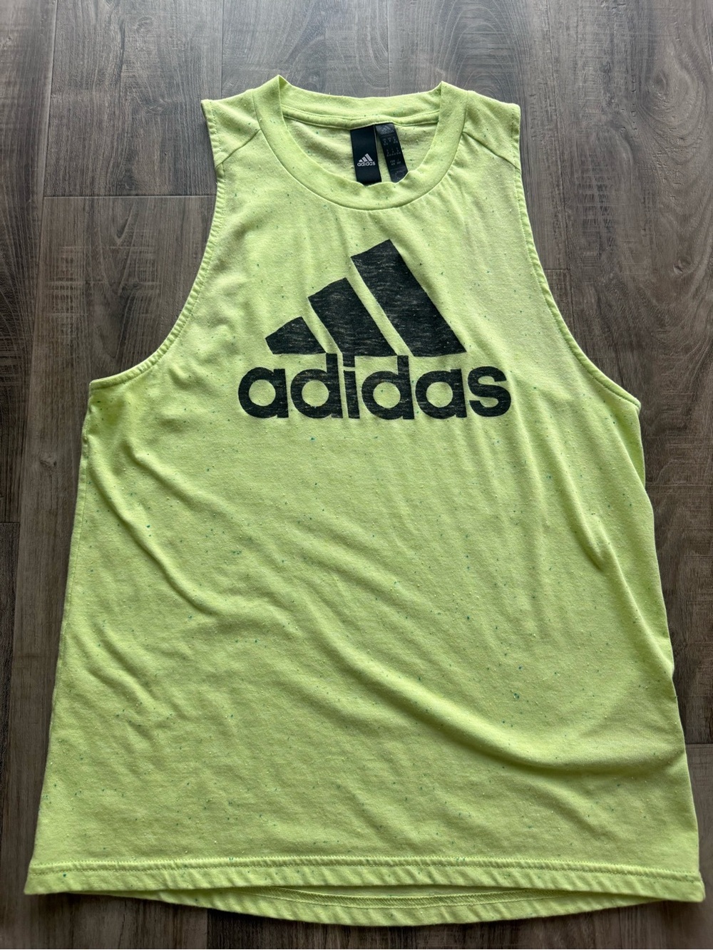 Adidas Women’s Sleeveless Logo Tank - Neon Yellow